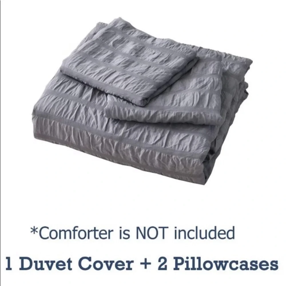 NEW Seersucker Duvet Cover Set